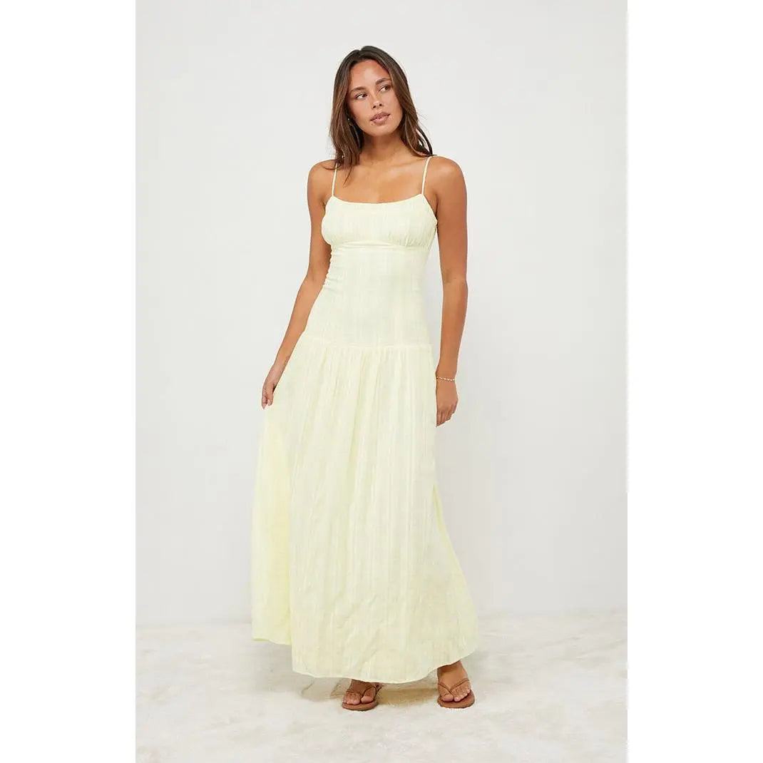 Your Favorite Women'S Ava Linen Bustier Maxi Dress