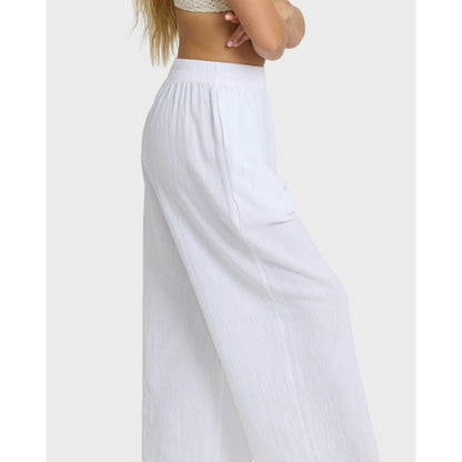 BILLABONG Women'S Follow Me Pants, Loose Straight Leg Elastic Waist Pants with Pockets, Beach Lounge Casual Everyday Essentials