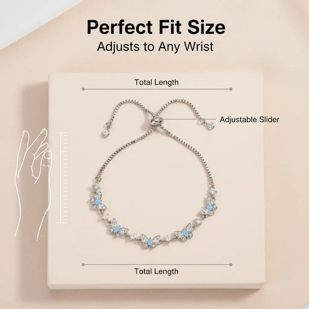 Adjustable Butterfly Charm Bracelets with Sparkling Rhinestone Accents and Delicate Design for Stylish Wear Trendy Jewelry