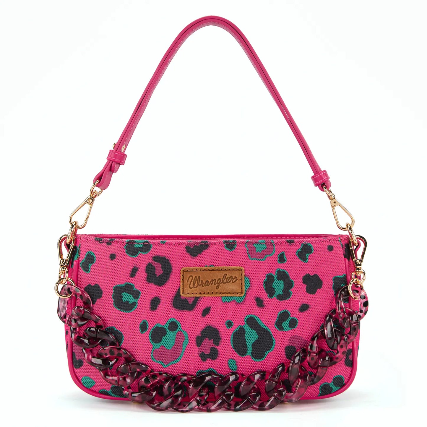 Auction Product-Wrangler Small Women'S Shoulder Bags Purses Leopard Clutch Hobo Tote Handbag with Acrylic Chain