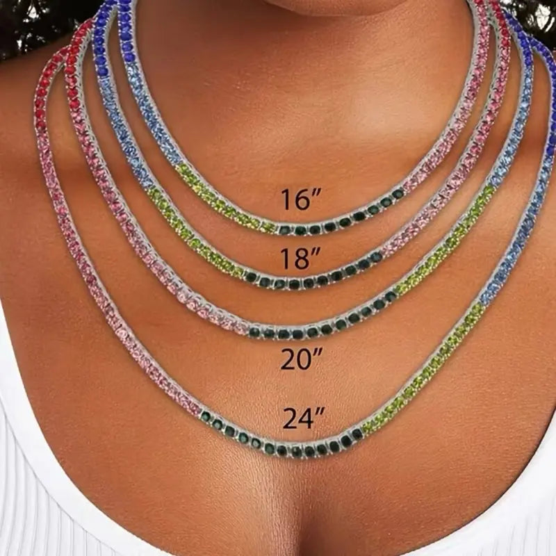 Aura Necklace - Multicolor Gemstone Beaded Chain for Women'S Fashion Jewelry
