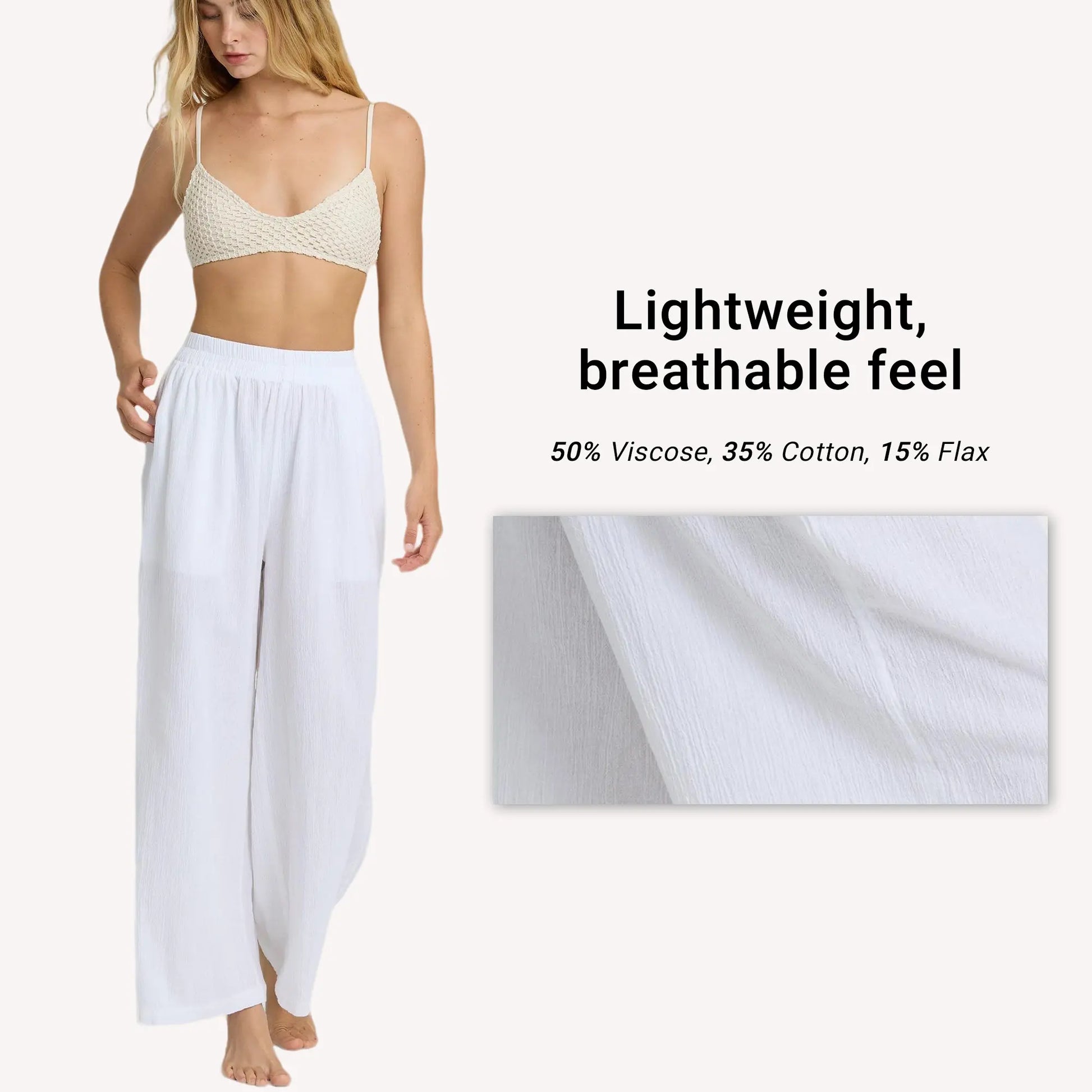 BILLABONG Women'S Follow Me Pants, Loose Straight Leg Elastic Waist Pants with Pockets, Beach Lounge Casual Everyday Essentials