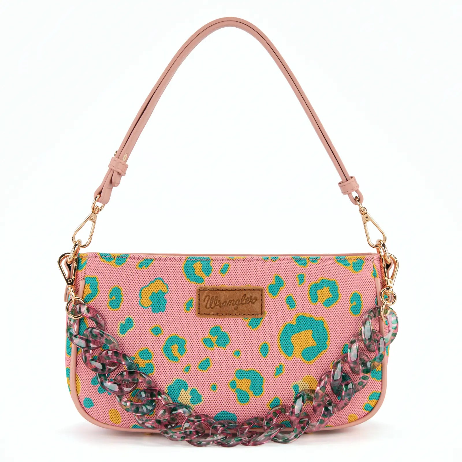 Auction Product-Wrangler Small Women'S Shoulder Bags Purses Leopard Clutch Hobo Tote Handbag with Acrylic Chain