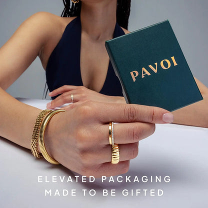 PAVOI 14K Gold Plated Clover Bracelet for Women - Lucky Charm Four Leaf Clover Bracelet Station with Cubic Zirconia - Hypoallergenic Trendy Fashion Stackable Clover Jewelry