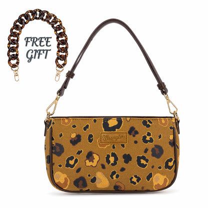 Auction Product-Wrangler Small Women'S Shoulder Bags Purses Leopard Clutch Hobo Tote Handbag with Acrylic Chain
