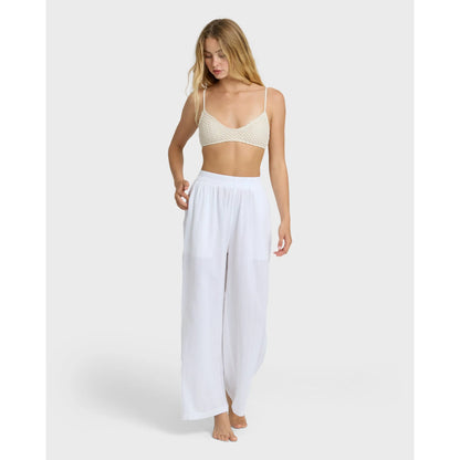 BILLABONG Women'S Follow Me Pants, Loose Straight Leg Elastic Waist Pants with Pockets, Beach Lounge Casual Everyday Essentials