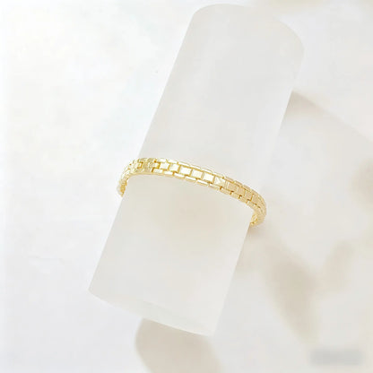 1PC Women'S 14K Gold Plated Paperclip Chain Bracelet, Dainty Rectangular Link Bracelet, Minimalist Shiny Gold Chain Bracelet for Everyday Wear