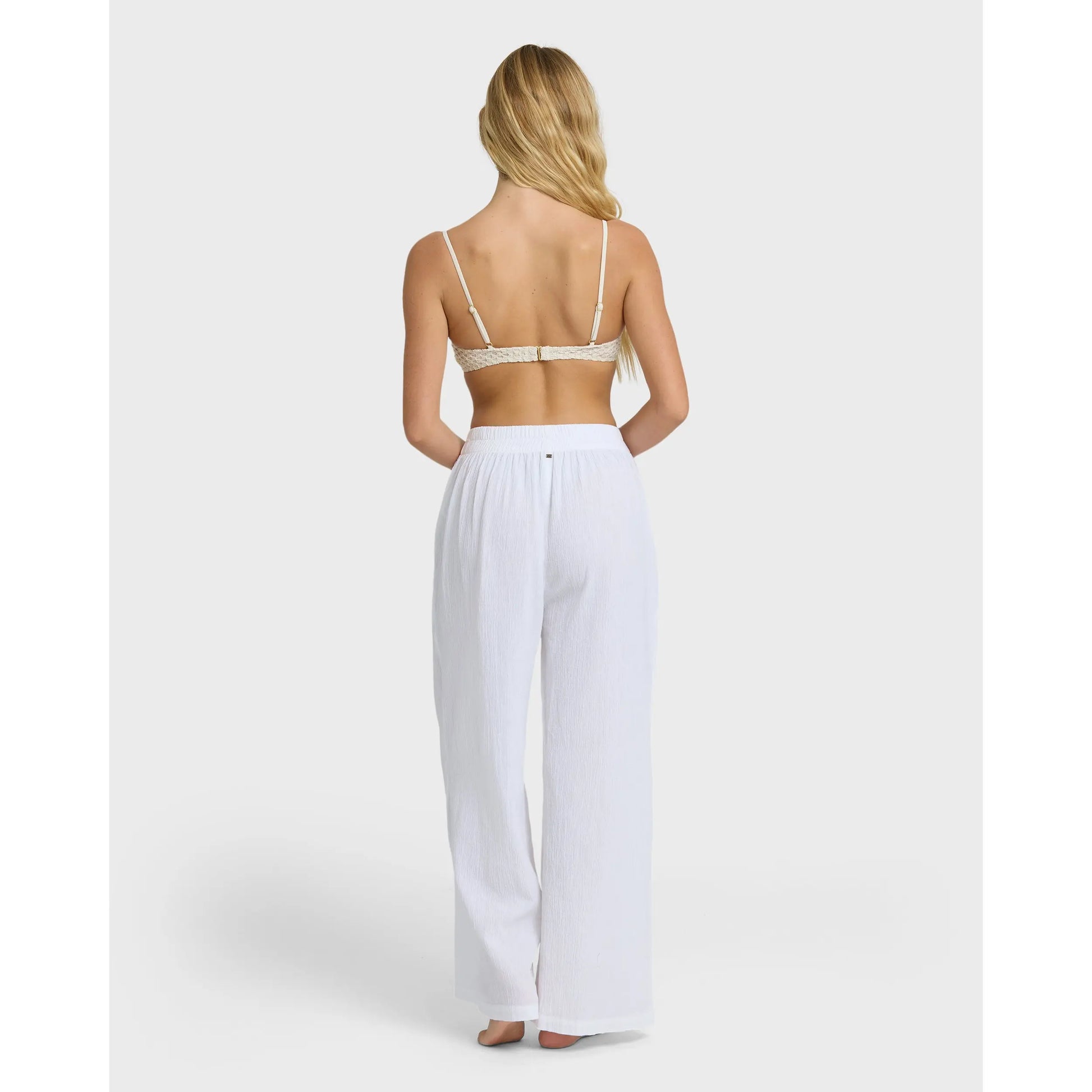 BILLABONG Women'S Follow Me Pants, Loose Straight Leg Elastic Waist Pants with Pockets, Beach Lounge Casual Everyday Essentials