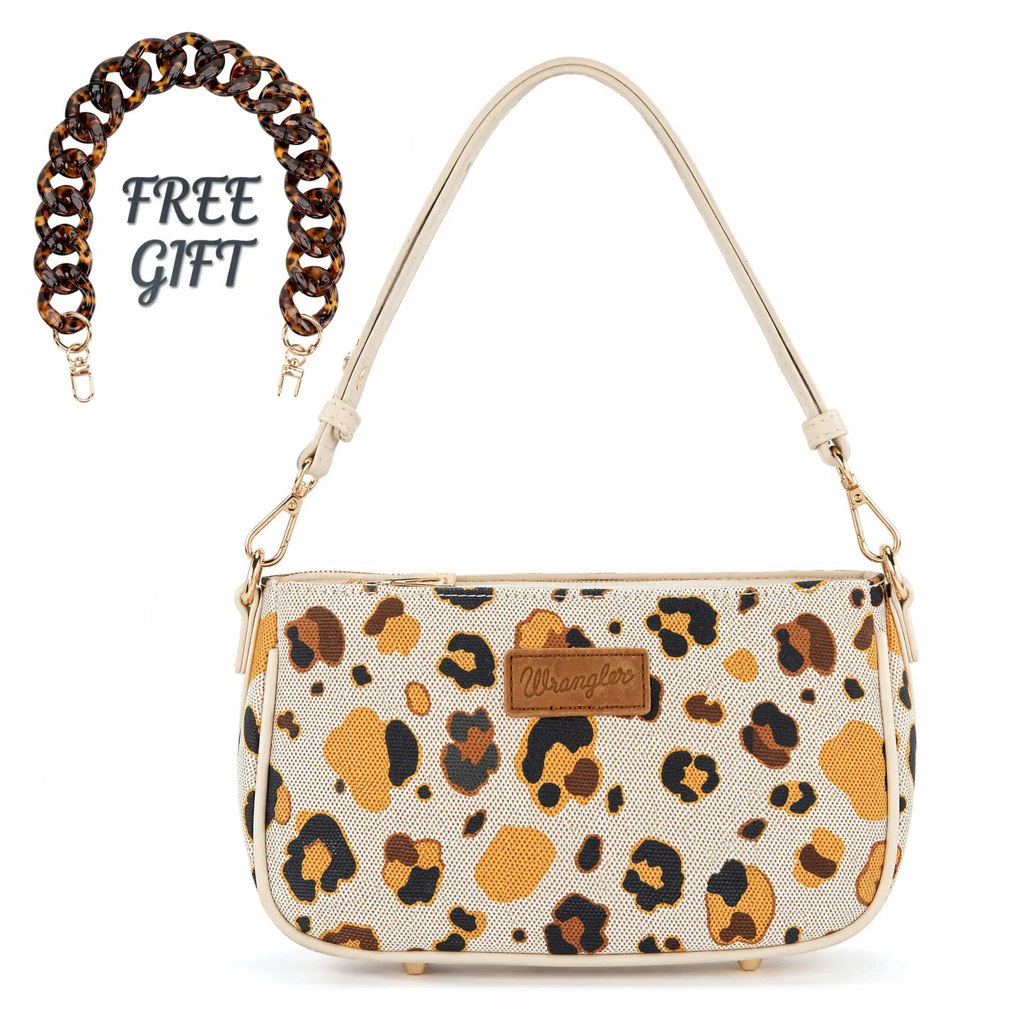 Auction Product-Wrangler Small Women'S Shoulder Bags Purses Leopard Clutch Hobo Tote Handbag with Acrylic Chain