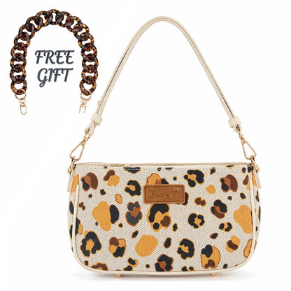 Auction Product-Wrangler Small Women'S Shoulder Bags Purses Leopard Clutch Hobo Tote Handbag with Acrylic Chain